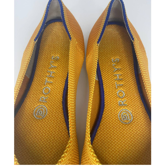 Rothy's Lemondrop Flats Yellow Slip On Rounded Toe Ballet Women’s SZ 7 - Picture 5 of 7
